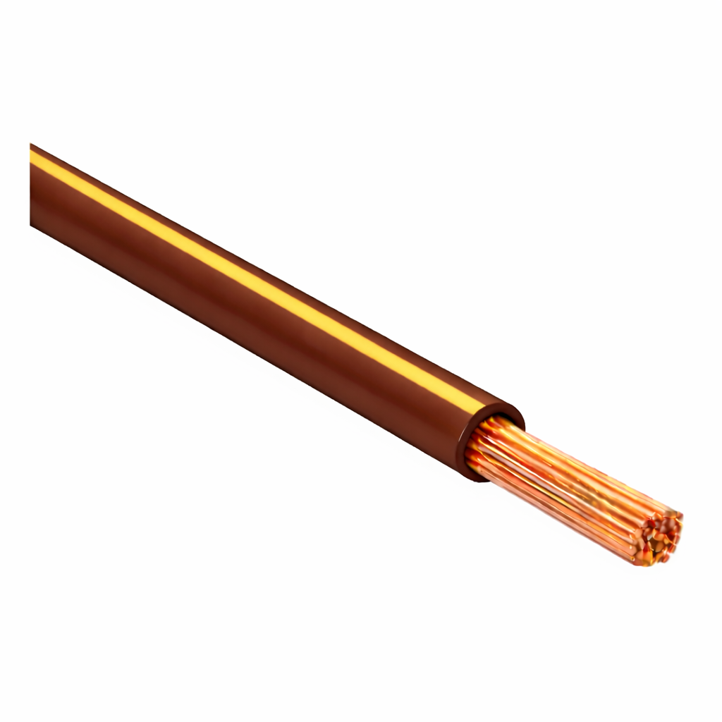 FLRY-B ISO 6722 Class B Thinwall Single-Core Wire 0.75 mm² 100m - Brown / Yellow