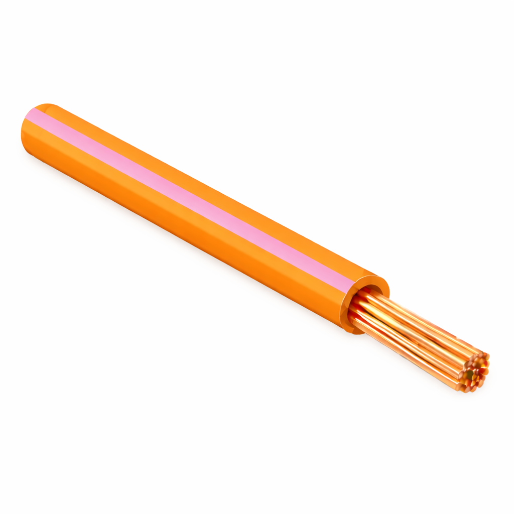 FLRY-B ISO 6722 Class B Thinwall Single-Core Wire 0.5 mm² 100m - Orange / Pink