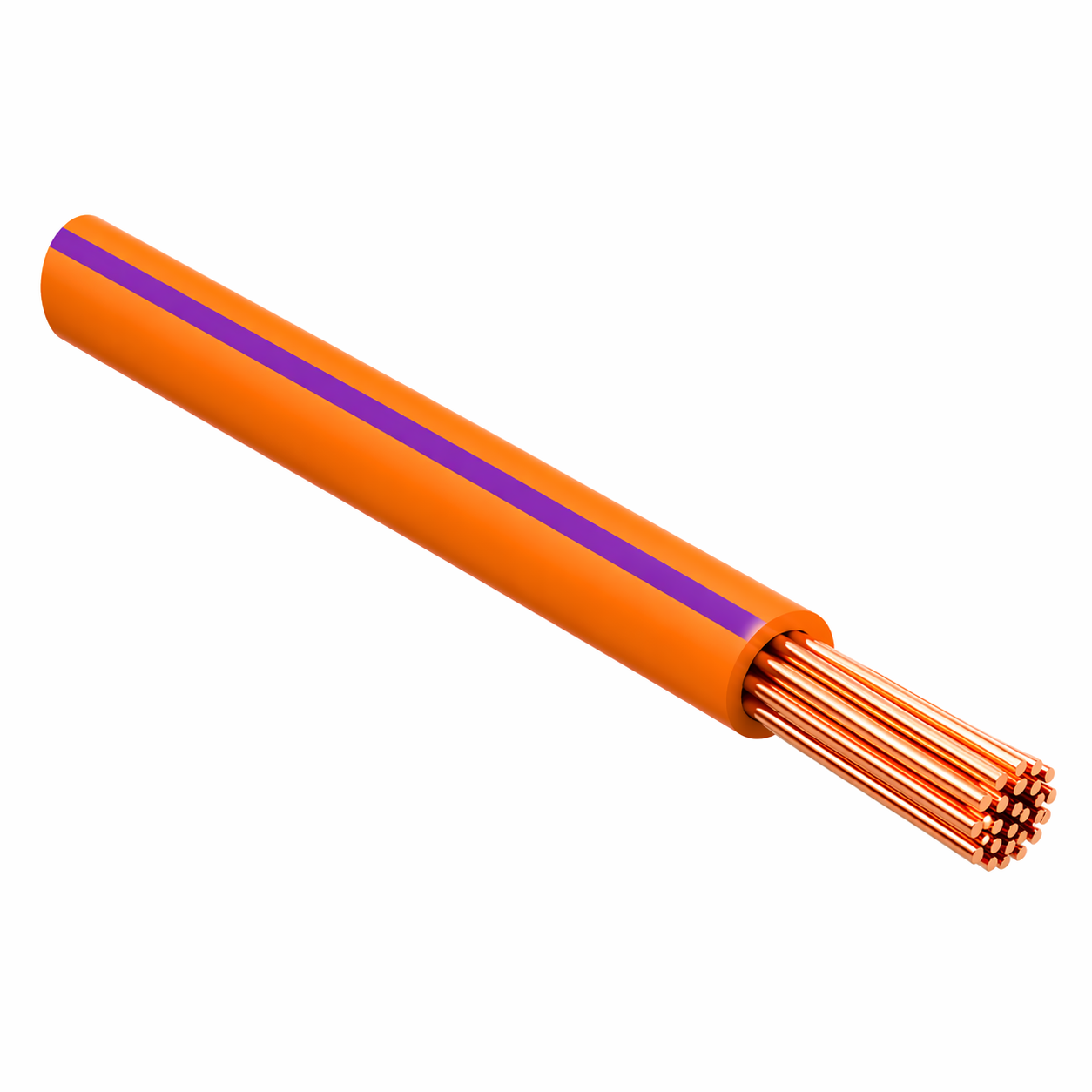 FLRY-B ISO 6722 Class B Thinwall Single-Core Wire 0.5 mm² 100m - Orange / Purple