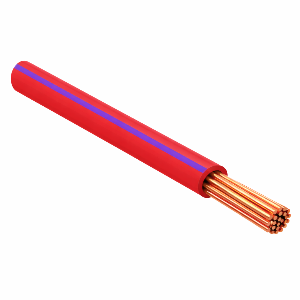 FLRY-B ISO 6722 Class B Thinwall Single-Core Wire 1.0 mm² 100m - Red / Purple