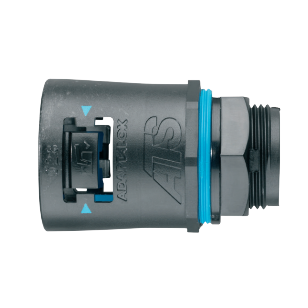 Harnessflex HTS28/M25/A Fast-Fit Type A straight bulkhead fitting - Black