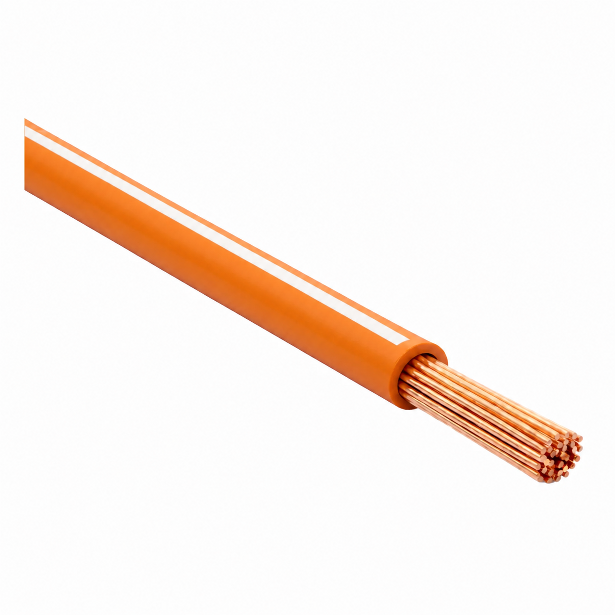 TXL SAE J1128 Single-Core Automotive Wire 22 AWG 100m (328ft) - Orange / White