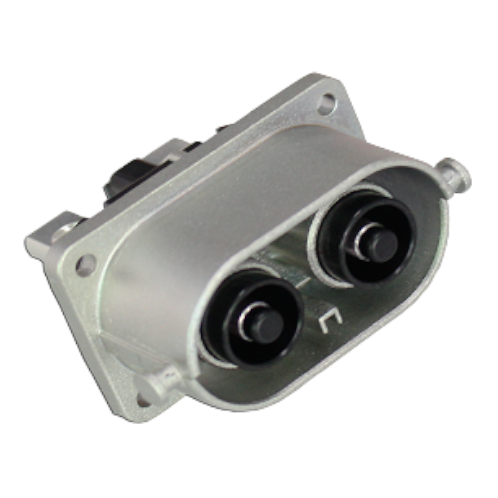 Amphenol Excel|mate Metal HVSLS600022B1H6 2 way panel mount socket with M6 threaded holes - Key B