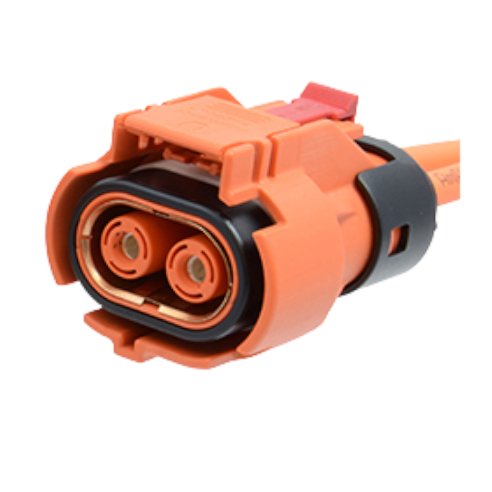 Amphenol ePower-Lite ELP2A03 2 way plug 6mm, key A - Orange