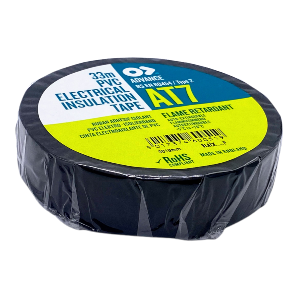 Advance Tapes AT7 Electrical Tape, 19mm x 33m - Black