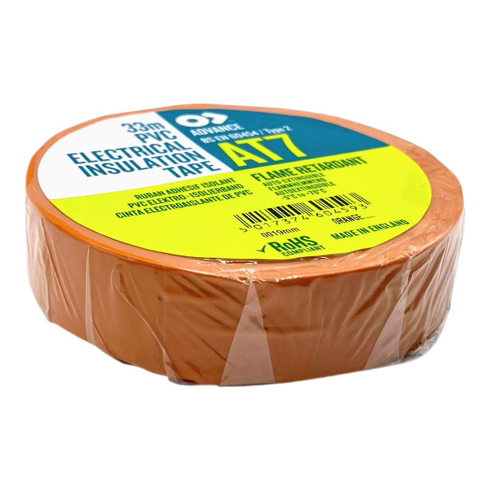 Advance Tapes AT7 Electrical Tape, 19mm x 33m - Orange