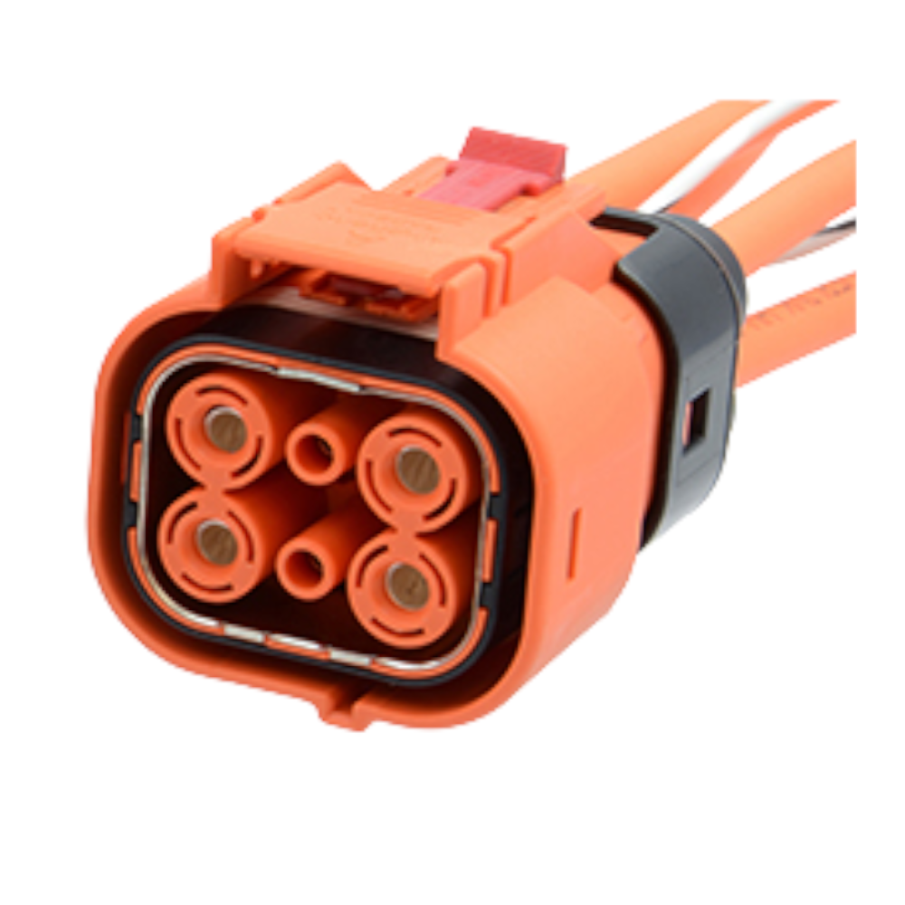 Amphenol ePower-Lite ELP4Z04 4 way plug 10mm, key Z - Orange