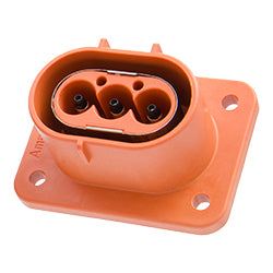 Amphenol ePower-Lite ELR3Z03 3 way receptacle 6mm, key Z bulkhead - Orange