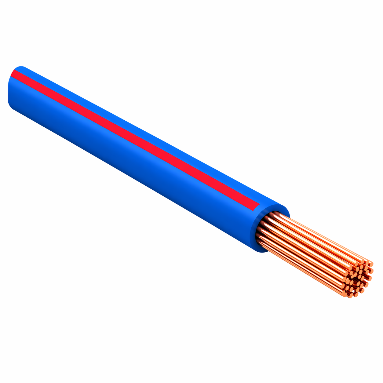 FLRY-B ISO 6722 Class B Thinwall Single-Core Wire 1.0 mm² 100m - Blue / Red