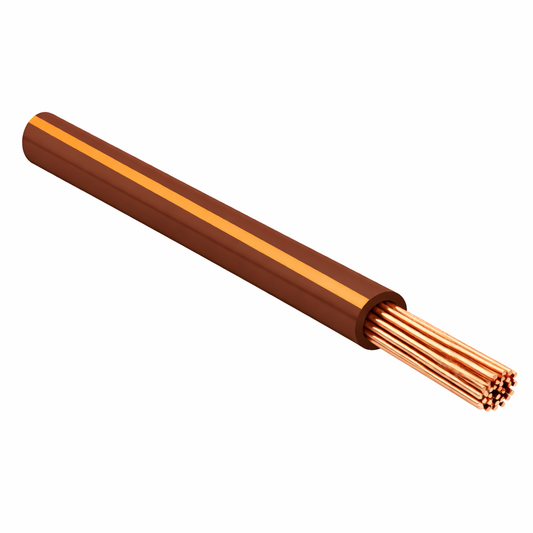 FLRY-B ISO 6722 Class B Thinwall Single-Core Wire 1.0 mm² 100m - Brown / Orange