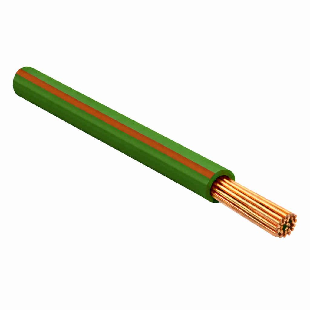 FLRY-B ISO 6722 Class B Thinwall Single-Core Wire 1.0 mm² 100m - Green / Brown