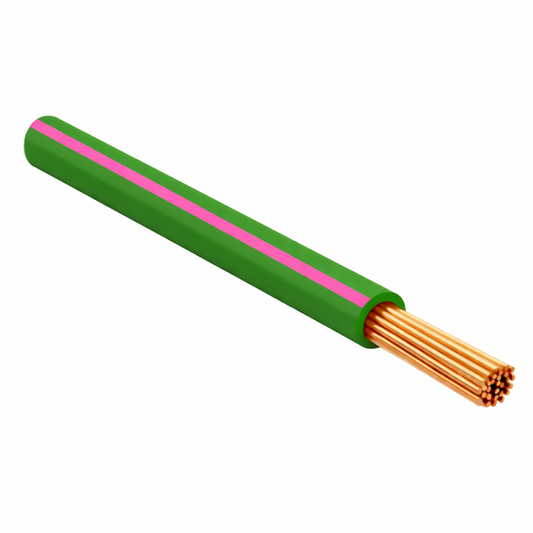 FLRY-B ISO 6722 Class B Thinwall Single-Core Wire 1.0 mm² 100m - Light Green / Pink