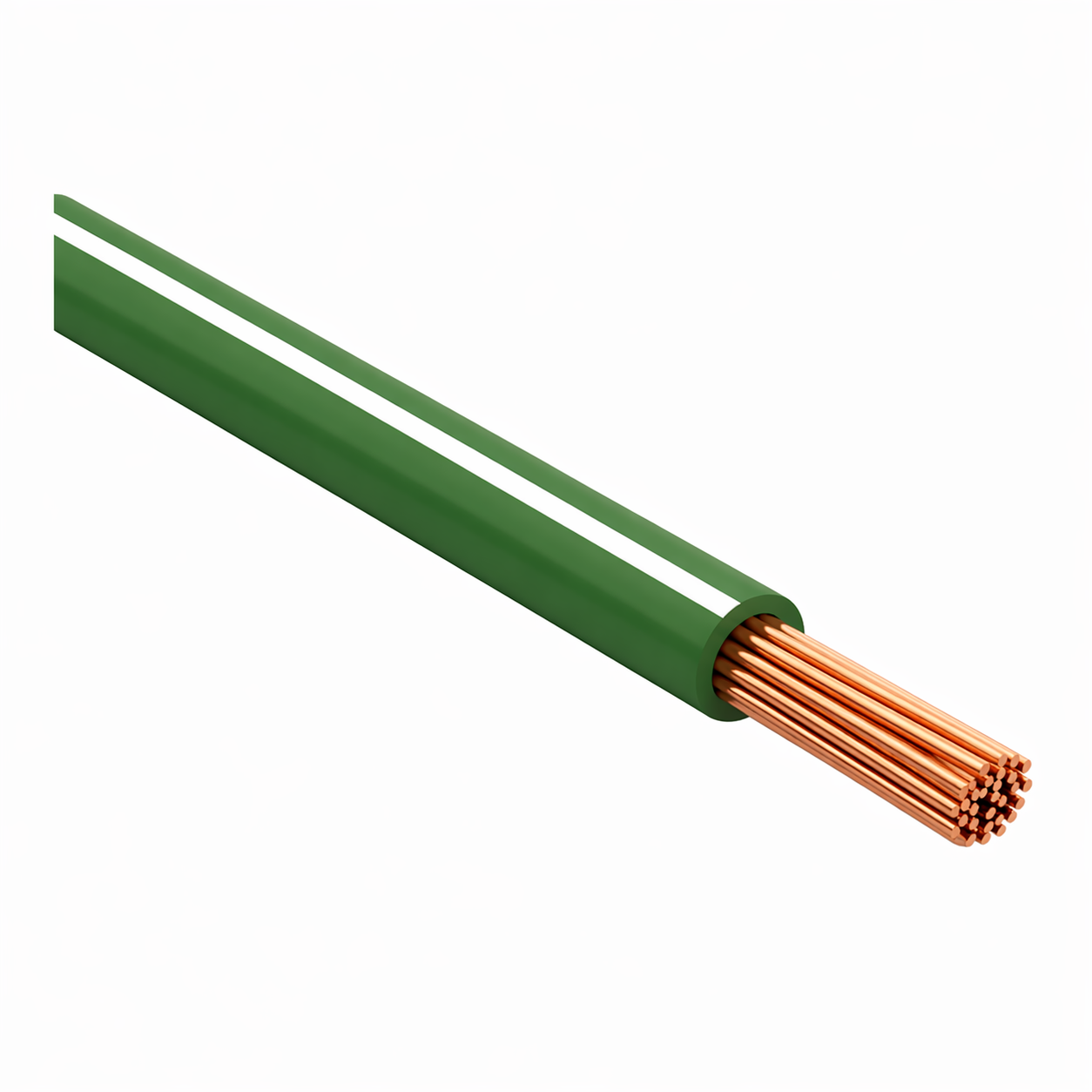 FLRY-B ISO 6722 Class B Thinwall Single-Core Wire 1.0 mm² 100m - Light Green / White