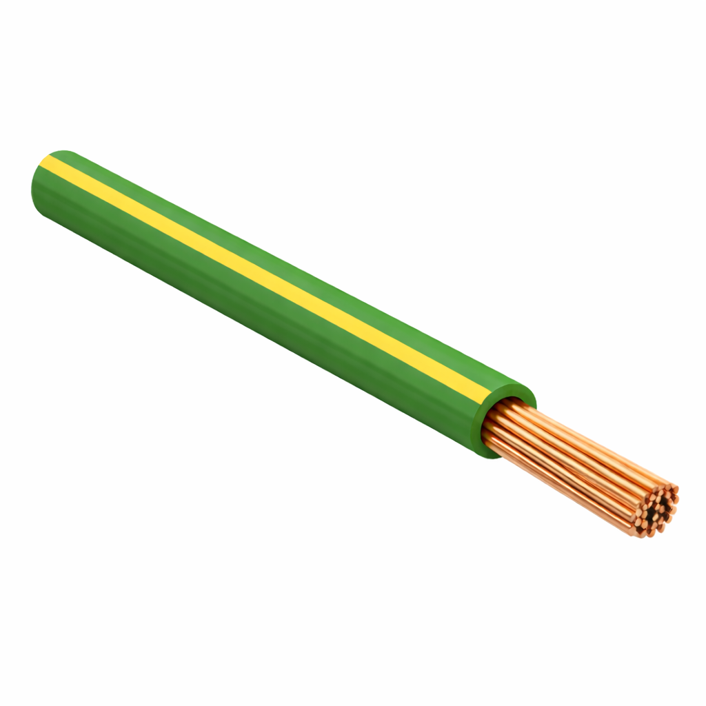FLRY-B ISO 6722 Class B Thinwall Single-Core Wire 1.0 mm² 100m - Green / Yellow