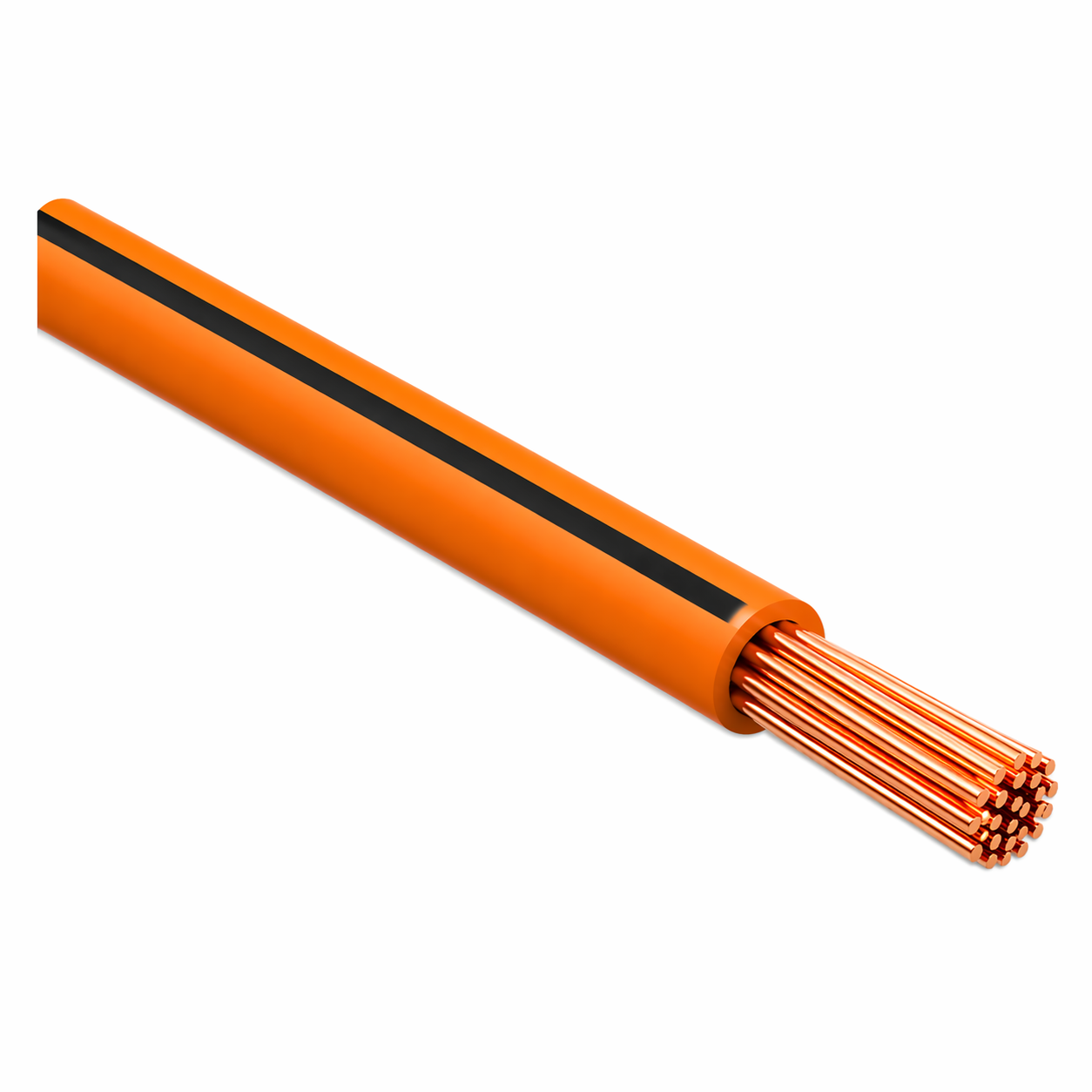 FLRY-B ISO 6722 Class B Thinwall Single-Core Wire 1.0 mm² 100m - Orange / Black