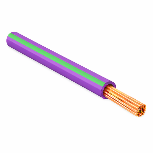 FLRY-B ISO 6722 Class B Thinwall Single-Core Wire 0.5 mm² 100m - Purple / Green