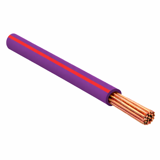 FLRY-B ISO 6722 Class B Thinwall Single-Core Wire 1.0 mm² 100m - Purple / Red