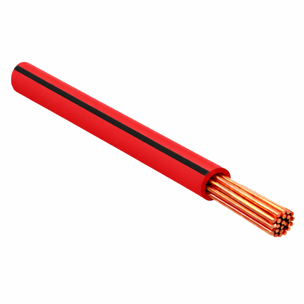 FLRY-B ISO 6722 Class B Thinwall Single-Core Wire 1.0 mm² 100m - Red / Black