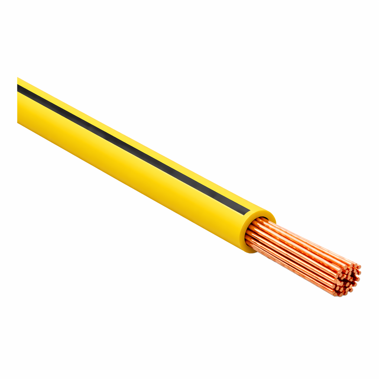 FLRY-B ISO 6722 Class B Thinwall Single-Core Wire 1.0 mm² 100m - Yellow / Black
