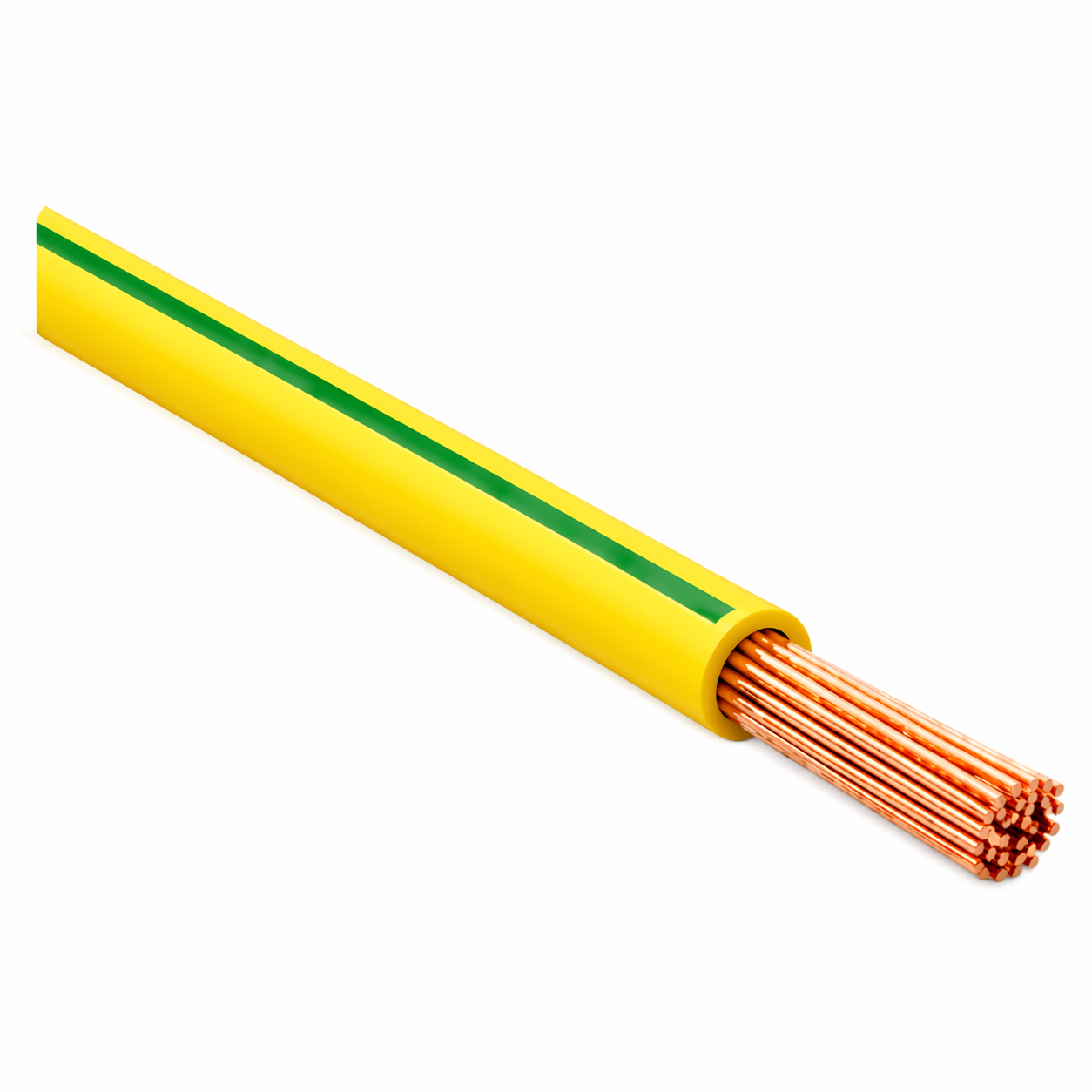 FLRY-B ISO 6722 Class B Thinwall Single-Core Wire 0.5 mm² 100m - Yellow / Green