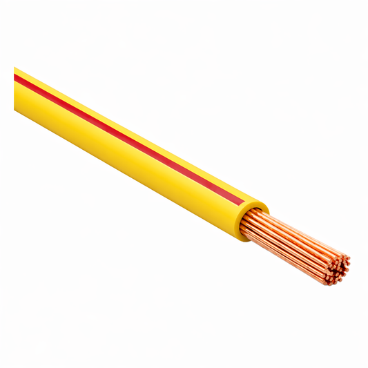 FLRY-B ISO 6722 Class B Thinwall Single-Core Wire 1.0 mm² 100m - Yellow / Red