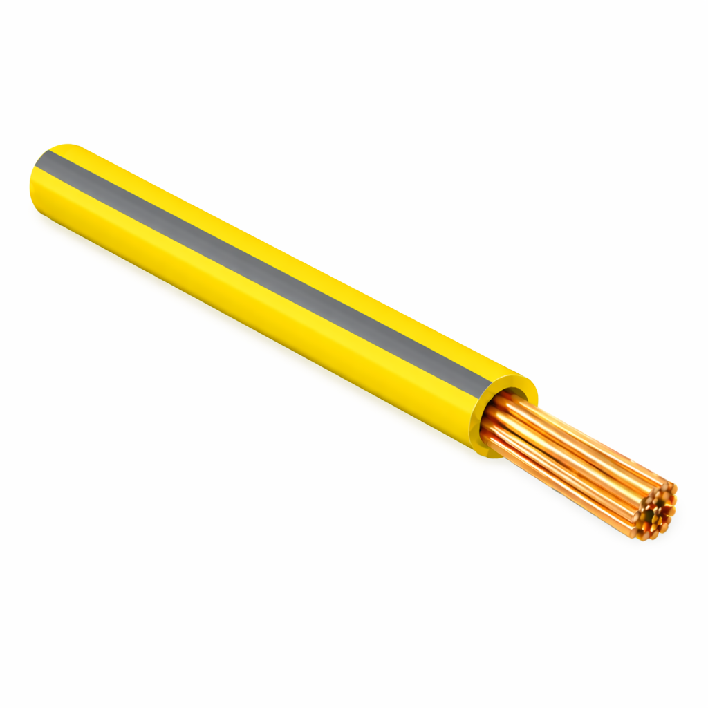 FLRY-B ISO 6722 Class B Thinwall Single-Core Wire 0.5 mm² 100m - Yellow / Slate