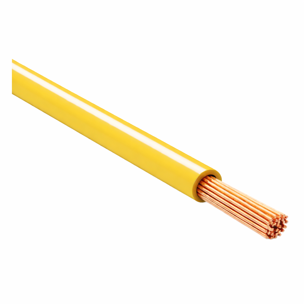 FLRY-B ISO 6722 Class B Thinwall Single-Core Wire 4.0 mm² 100m - Yellow / White