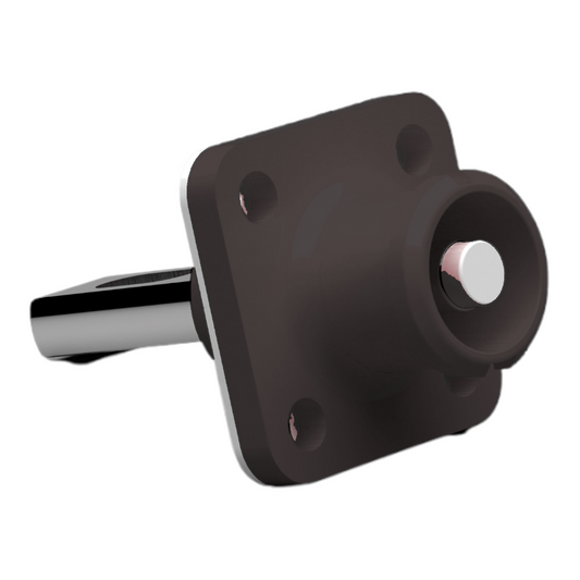 Amphenol Surlok Plus SLPRBBPSB 1 way panel mount socket, busbar, no keyway, Black