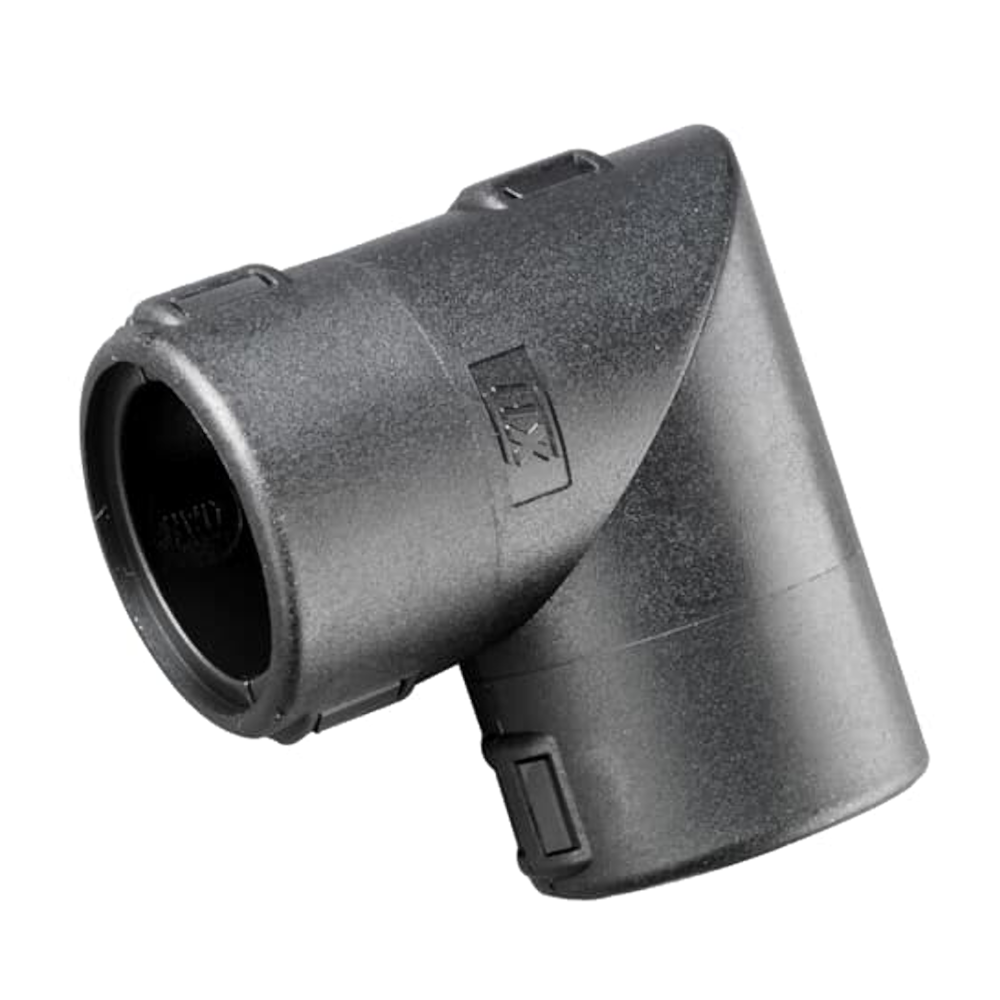 Harnessflex EPS08S08 Conduit Joiner, 90 Degree Elbow for Size A: NC08/NW7.5, Size B: NC08/NW7.5 - Black