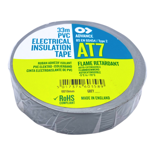 Advance Tapes AT7 Electrical Tape, 19mm x 33m - Grey/Gray