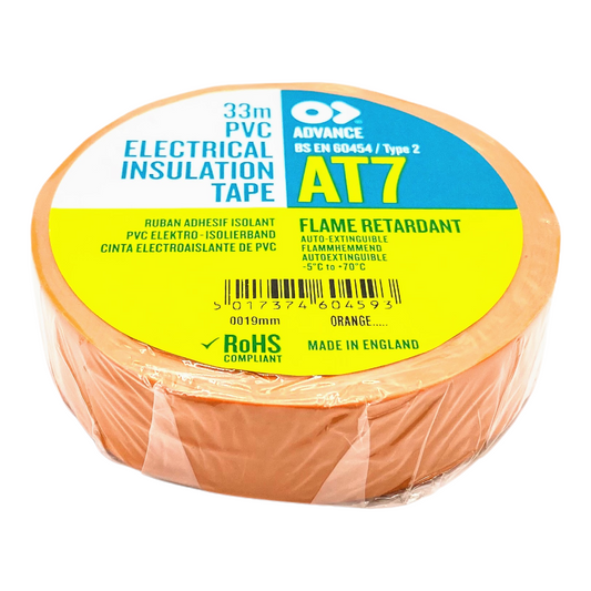 Advance Tapes AT7 Electrical Tape, 19mm x 33m - Orange