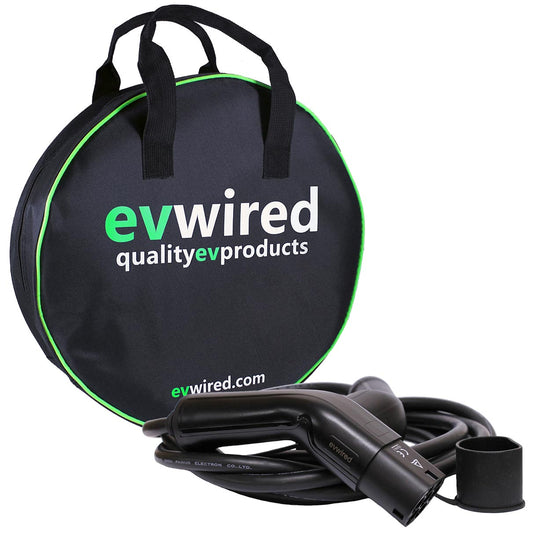 EV Wired EVW10M32A-3P-T2T2 10m straight Three Phase 32Amp Type 2 to Type 2 Charging Cable